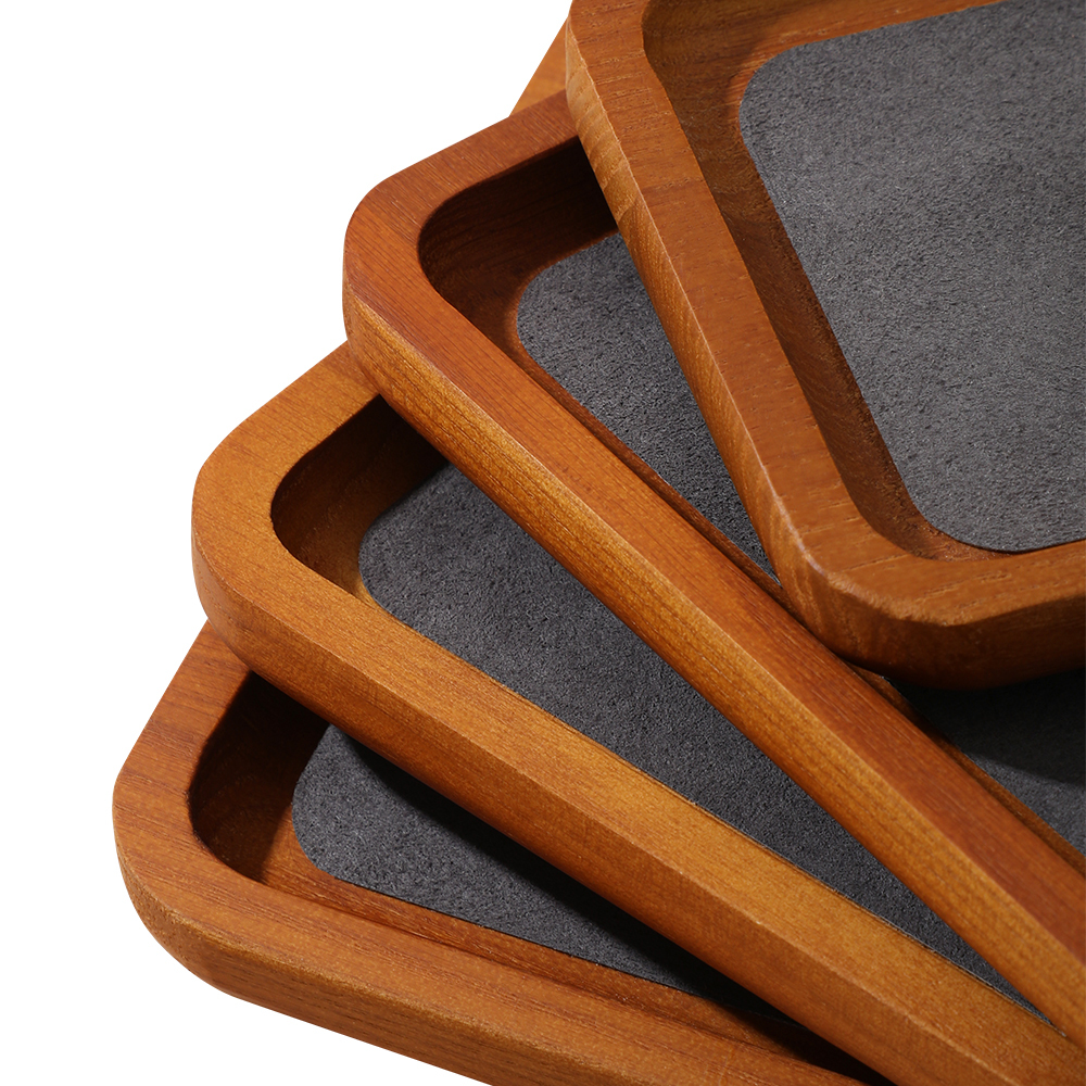 Yinbeini arc solid wood jewelry storage tray bracelet ring necklace jewelry display tray Jewelry display flat pallet P030