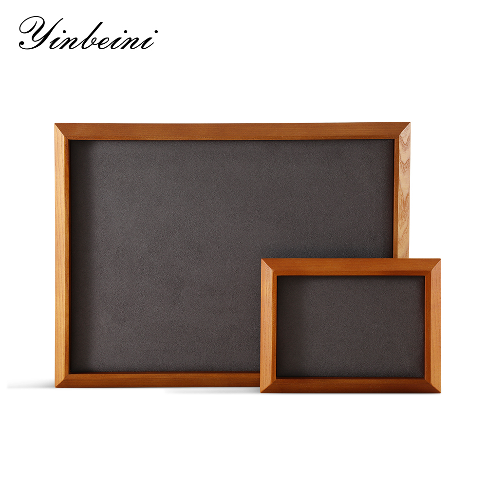 Yinbeini Jewelry display pallet flat tray inclined solid wood bracelet bracelet ring necklace jewelry display tray jewelry storage tray P032