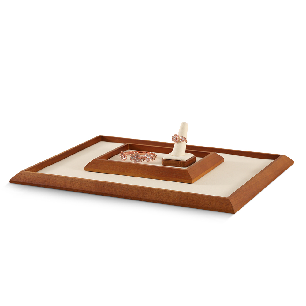 Yinbeini Jewelry display pallet flat tray inclined solid wood bracelet bracelet ring necklace jewelry display tray jewelry storage tray P032