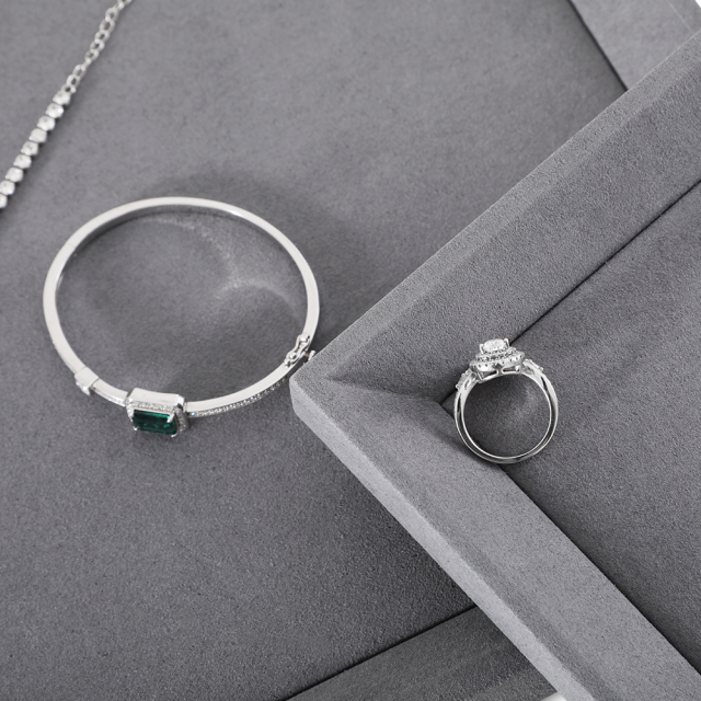 Yinbeini Ring Earrings Chain Bracelet Necklace Storage Tray Microfiber Jewelry Display plat tray Watch Pendant Organizer Tray P034