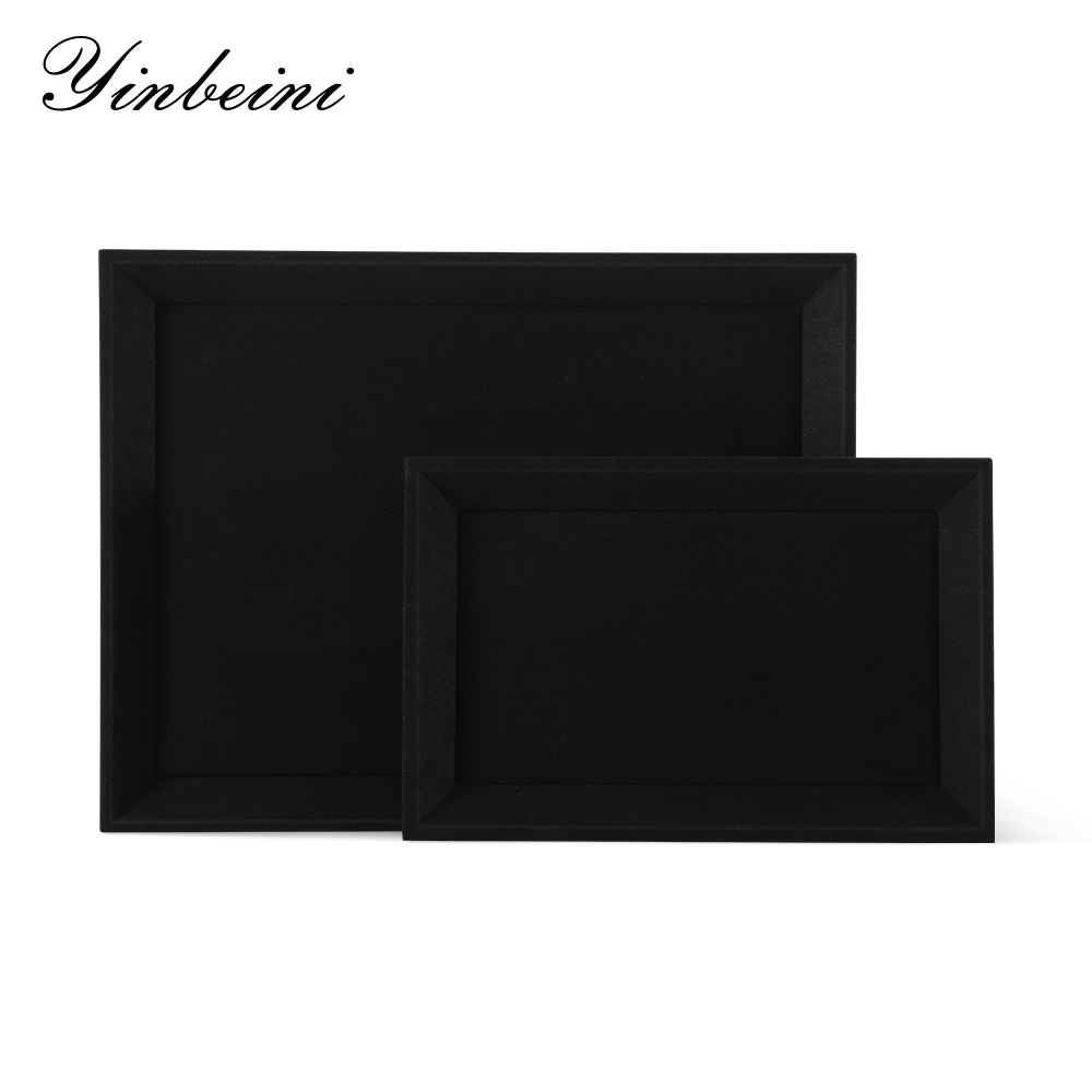 Yinbeini Ring Earrings Chain Bracelet Necklace Storage Tray Microfiber Jewelry Display plat tray Watch Pendant Organizer Tray P034