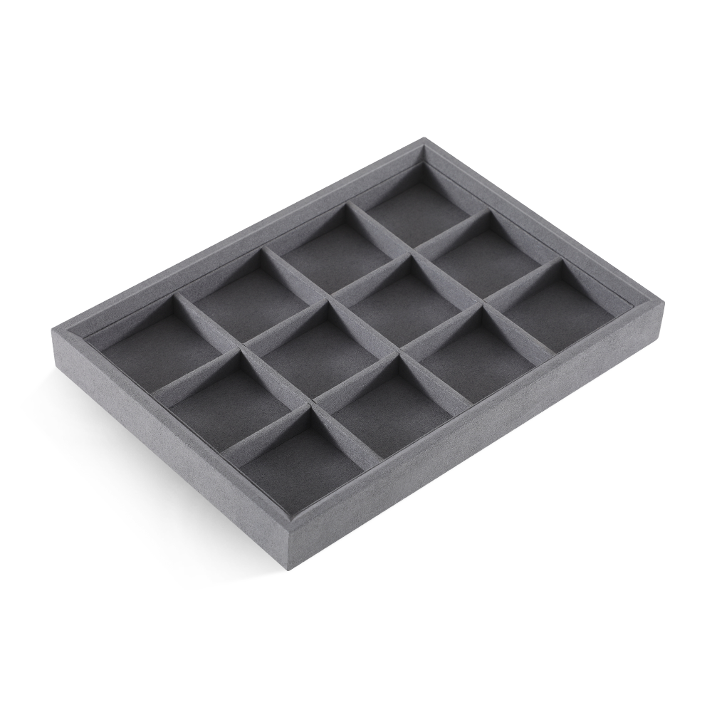 Yinbeini Microfiber Stackable Ring Earring Bracelet Necklace Display Tray Jewelry flat tray Storage Dresser Drawer Organizer P042