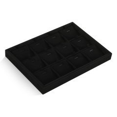 Yinbeini Microfiber Stackable Ring Earring Bracelet Necklace Display Tray Jewelry flat tray Storage Dresser Drawer Organizer P042