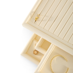 Yinbeini External right-angled surface arc Microfiber Jewelry Tray Ring Bracelet Earrings Necklace Multifunction Tray Jewelry Display Tray P046