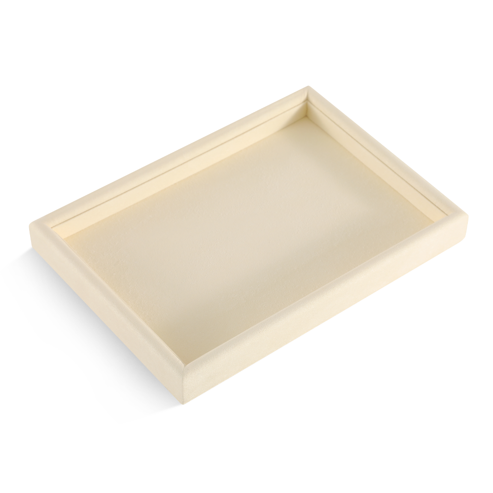 Yinbeini External right-angled surface arc Microfiber Jewelry Tray Ring Bracelet Earrings Necklace Multifunction Tray Jewelry Display Tray P046