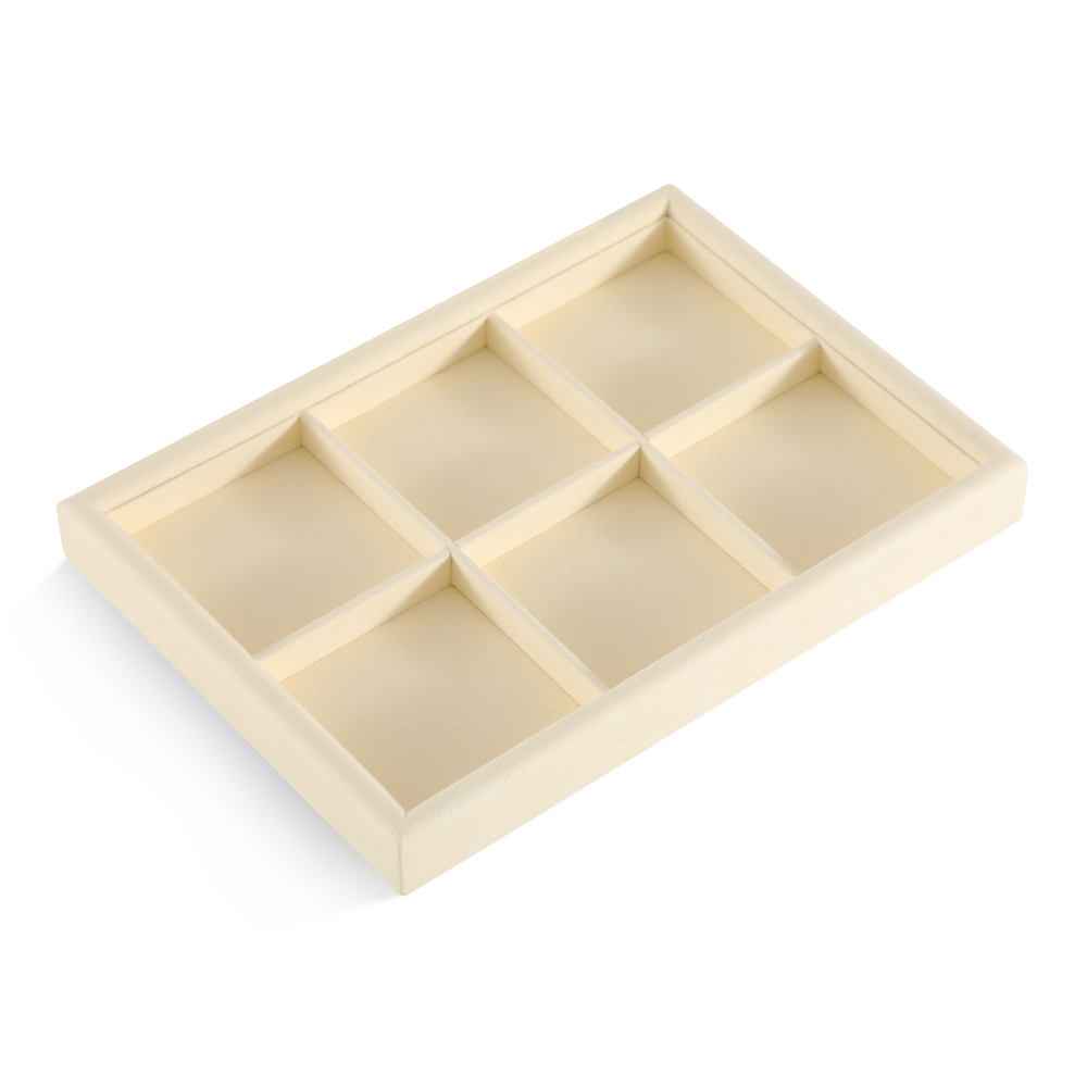 Yinbeini External right-angled surface arc Microfiber Jewelry Tray Ring Bracelet Earrings Necklace Multifunction Tray Jewelry Display Tray P046