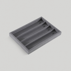 Yinbeini External right-angled surface arc Microfiber Jewelry Tray Ring Bracelet Earrings Necklace Multifunction Tray Jewelry Display Tray P046