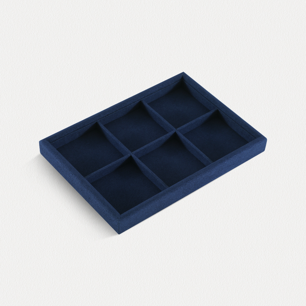 Yinbeini External right-angled surface arc Microfiber Jewelry Tray Ring Bracelet Earrings Necklace Multifunction Tray Jewelry Display Tray P046