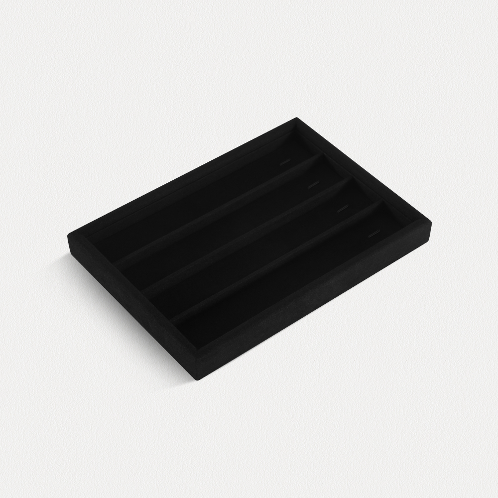 Yinbeini External right-angled surface arc Microfiber Jewelry Tray Ring Bracelet Earrings Necklace Multifunction Tray Jewelry Display Tray P046