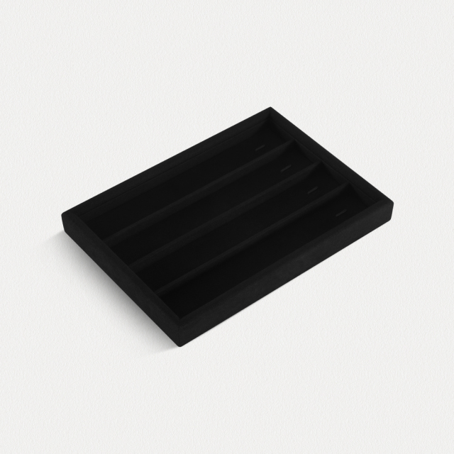 Yinbeini External right-angled surface arc Microfiber Jewelry Tray Ring Bracelet Earrings Necklace Multifunction Tray Jewelry Display Tray P046