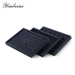 Yinbeini Stackable Leather Slante Jewelry Storage Tray Durable Material for Store Counter Display Practical Accessory Organizer for Jewelry Designer P050