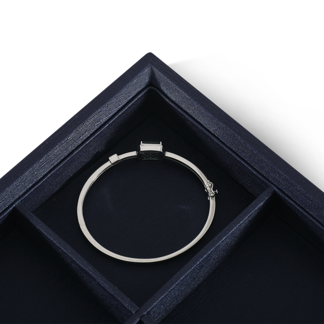 Yinbeini Stackable Leather Slante Jewelry Storage Tray Durable Material for Store Counter Display Practical Accessory Organizer for Jewelry Designer P050
