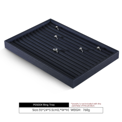 Yinbeini Stackable Leather Slante Jewelry Storage Tray Durable Material for Store Counter Display Practical Accessory Organizer for Jewelry Designer P050