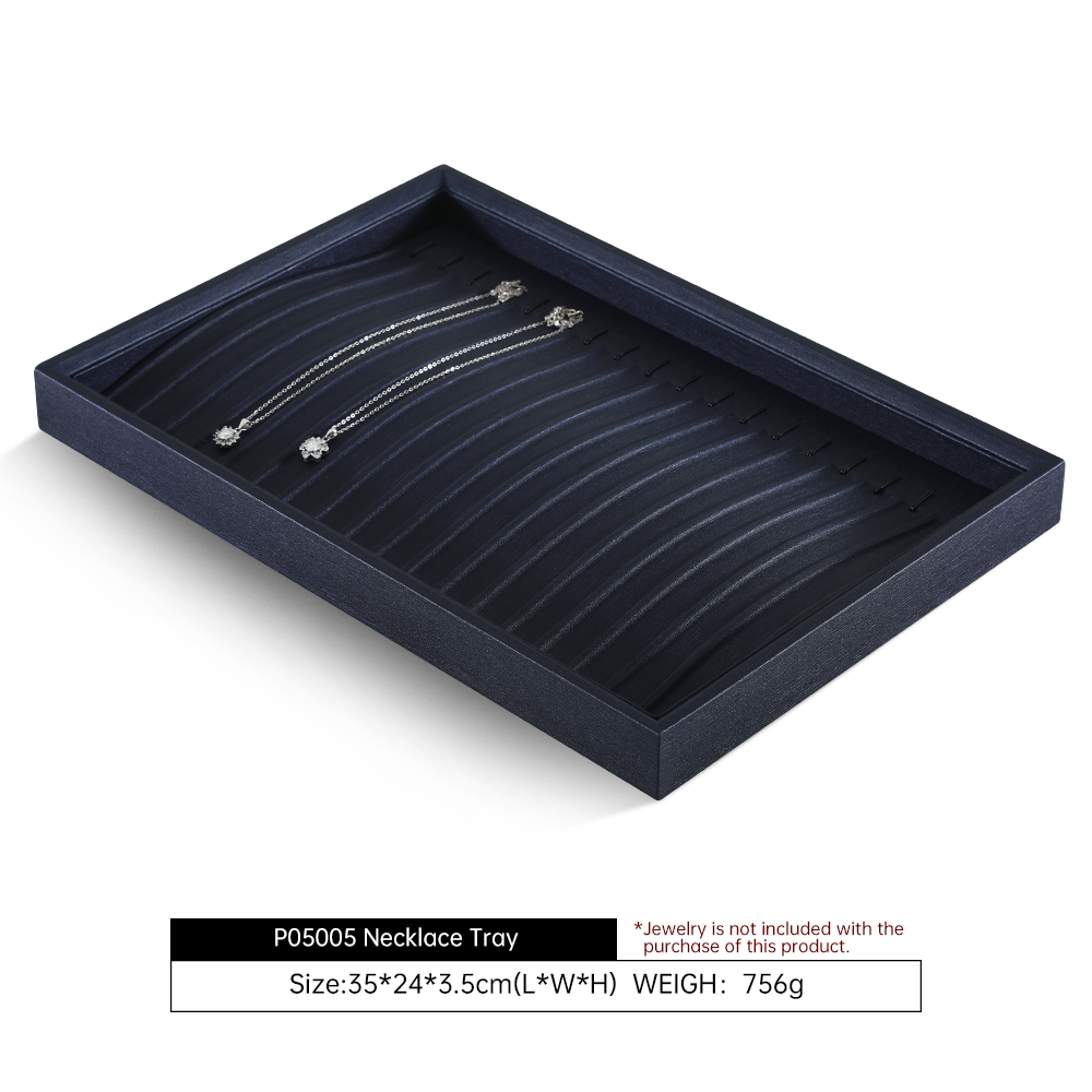 Yinbeini Stackable Leather Slante Jewelry Storage Tray Durable Material for Store Counter Display Practical Accessory Organizer for Jewelry Designer P050
