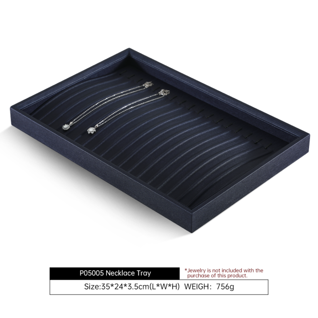 Yinbeini Stackable Leather Slante Jewelry Storage Tray Durable Material for Store Counter Display Practical Accessory Organizer for Jewelry Designer P050