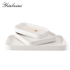 Yinbeini Fashion Microfiber leather Jewelry Display Board Elegant Desktop Storage Holder for Ladies Jewelry Matching Home Decor P052
