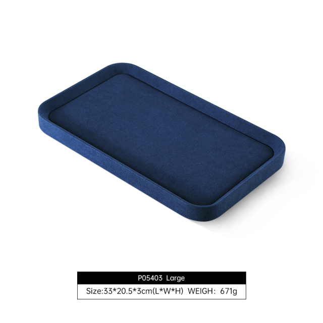 Yinbeini Fashion Microfiber leather Jewelry Display Board Elegant Desktop Storage Holder for Ladies Jewelry Matching Home Decor P052