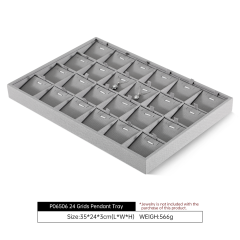 Yinbeini Linen Jewelry Showcase Tray Non Tarnish Surface for Gold Silver Gem Jewelry Perfect for Daily Collection Arrangement P062