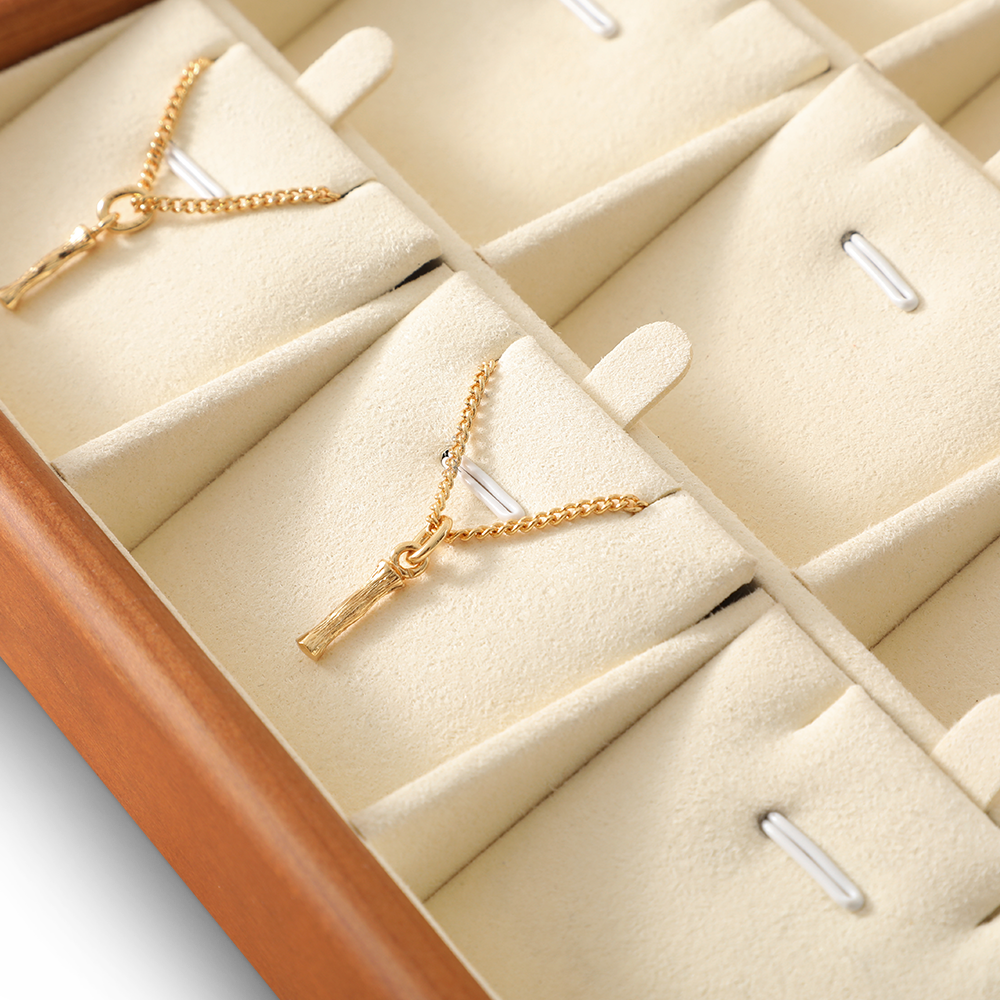 Yinbeini Wooden Stackable Ring Earring Bracelet Necklace Display Tray Jewelry Storage Drawer Insert Organizer Holder Tray P067