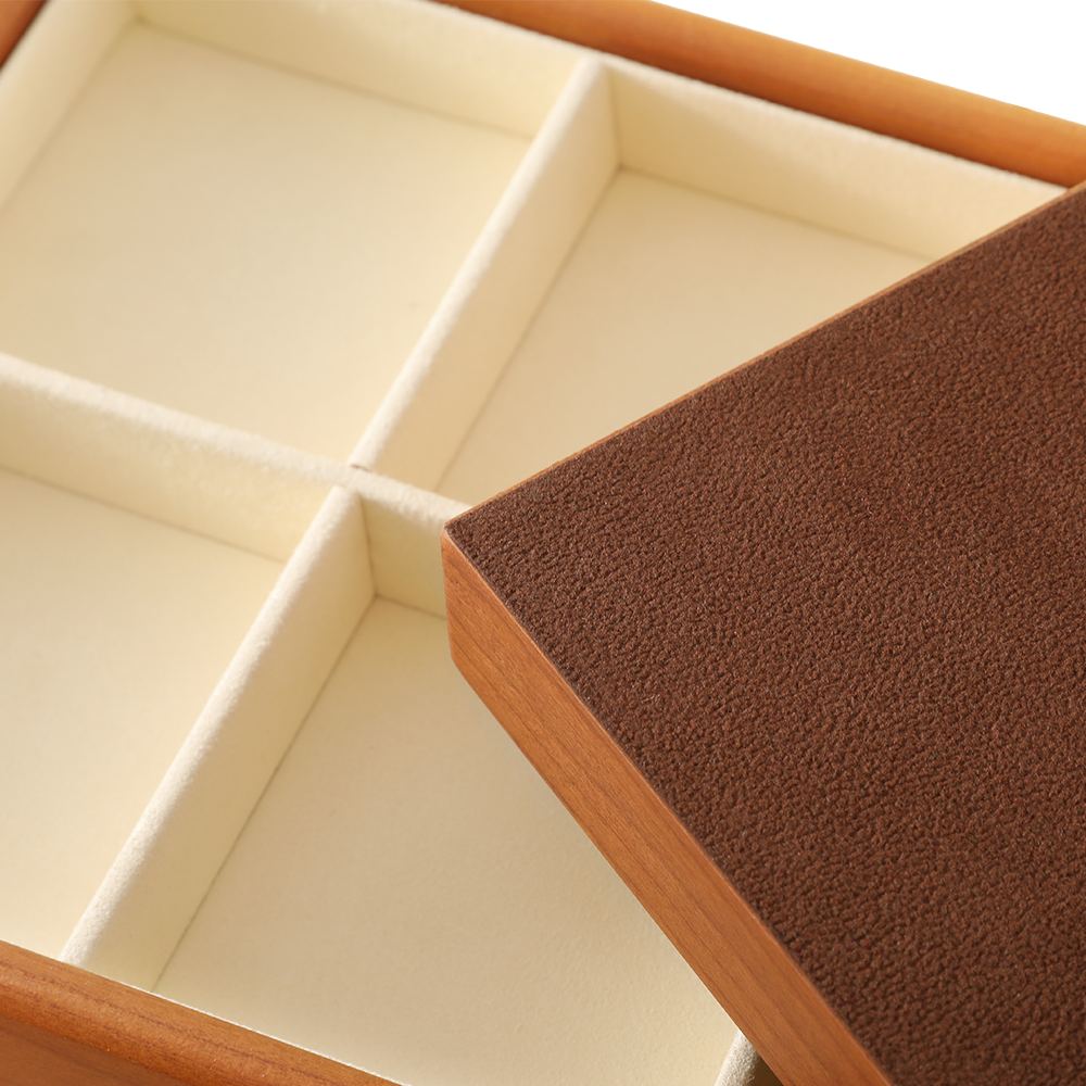 Yinbeini Wooden Stackable Ring Earring Bracelet Necklace Display Tray Jewelry Storage Drawer Insert Organizer Holder Tray P067