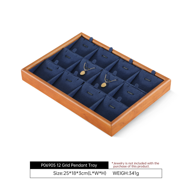 Yinbeini Wooden Stackable Ring Earring Bracelet Necklace Display Tray Jewelry Storage Drawer Insert Organizer Holder Tray P067