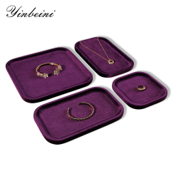 Yinbeini All Purpose Velvet Jewelry Organizer Tray Rings Stud Earrings Pendants Bangles Suitable for Retail Display and Photo Shooting P070