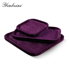 Yinbeini All Purpose Velvet Jewelry Organizer Tray Rings Stud Earrings Pendants Bangles Suitable for Retail Display and Photo Shooting P070