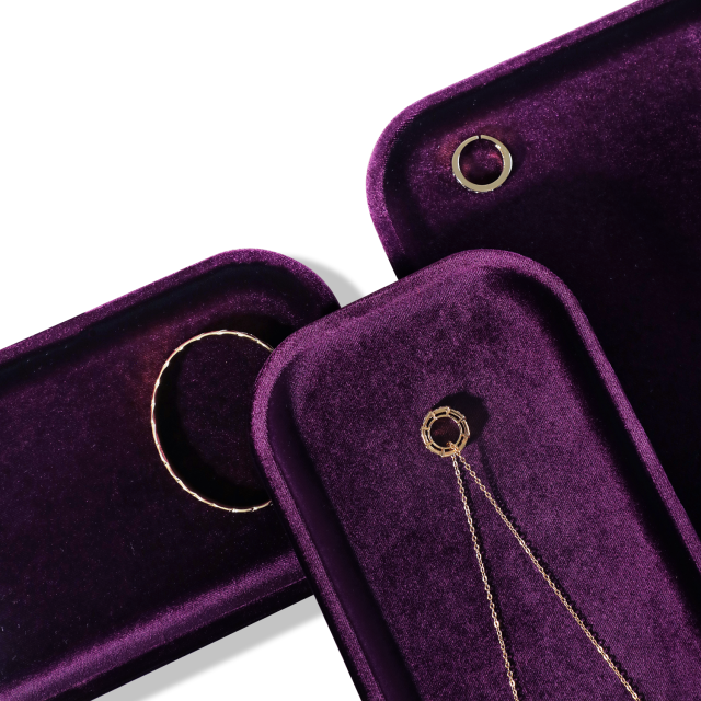 Yinbeini All Purpose Velvet Jewelry Organizer Tray Rings Stud Earrings Pendants Bangles Suitable for Retail Display and Photo Shooting P070
