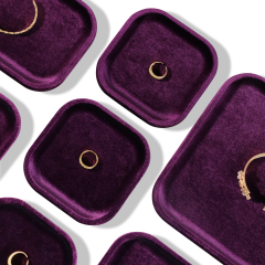 Yinbeini All Purpose Velvet Jewelry Organizer Tray Rings Stud Earrings Pendants Bangles Suitable for Retail Display and Photo Shooting P070
