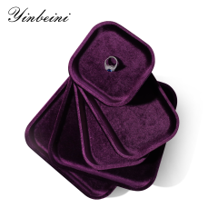 Yinbeini All Purpose Velvet Jewelry Organizer Tray Rings Stud Earrings Pendants Bangles Suitable for Retail Display and Photo Shooting P070