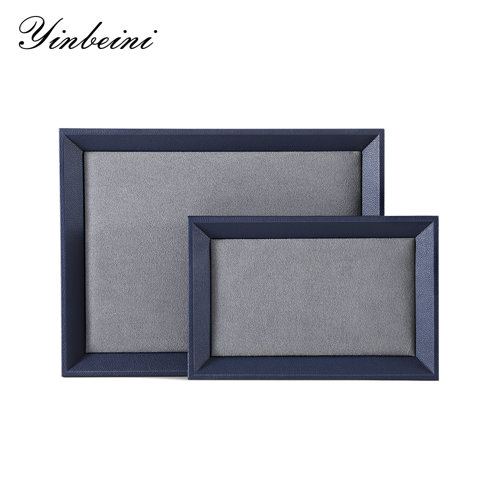 Yinbeini Modern Microfiber Jewelry Display Plate Aesthetic Desk Storage for Women Accessories Ideal for Bedroom Vanity Dressing Table P076