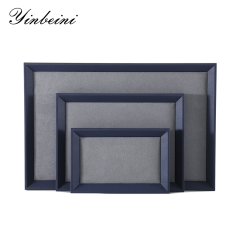 Yinbeini Modern Microfiber Jewelry Display Plate Aesthetic Desk Storage for Women Accessories Ideal for Bedroom Vanity Dressing Table P076