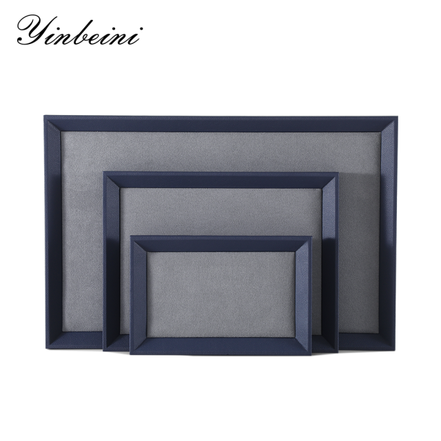 Yinbeini Modern Microfiber Jewelry Display Plate Aesthetic Desk Storage for Women Accessories Ideal for Bedroom Vanity Dressing Table P076