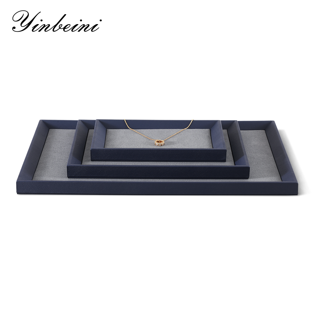 Yinbeini Modern Microfiber Jewelry Display Plate Aesthetic Desk Storage for Women Accessories Ideal for Bedroom Vanity Dressing Table P076