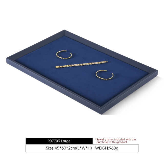Yinbeini Modern Microfiber Jewelry Display Plate Aesthetic Desk Storage for Women Accessories Ideal for Bedroom Vanity Dressing Table P076