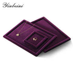 Yinbeini High Quality Flocked Velvet Jewelry Tray Anti Scratch Protection Design for Delicate Accessories Great for Craft Fair and Pop Up Shop Display P078