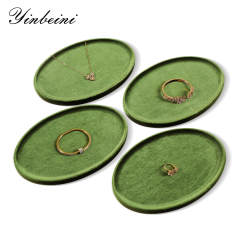 Yinbeini Premium Soft Velvet Jewelry Display Tray Irregular Countertop Organizer for Rings Earrings Suitable for Retail Boutique Vanity Dresser P089