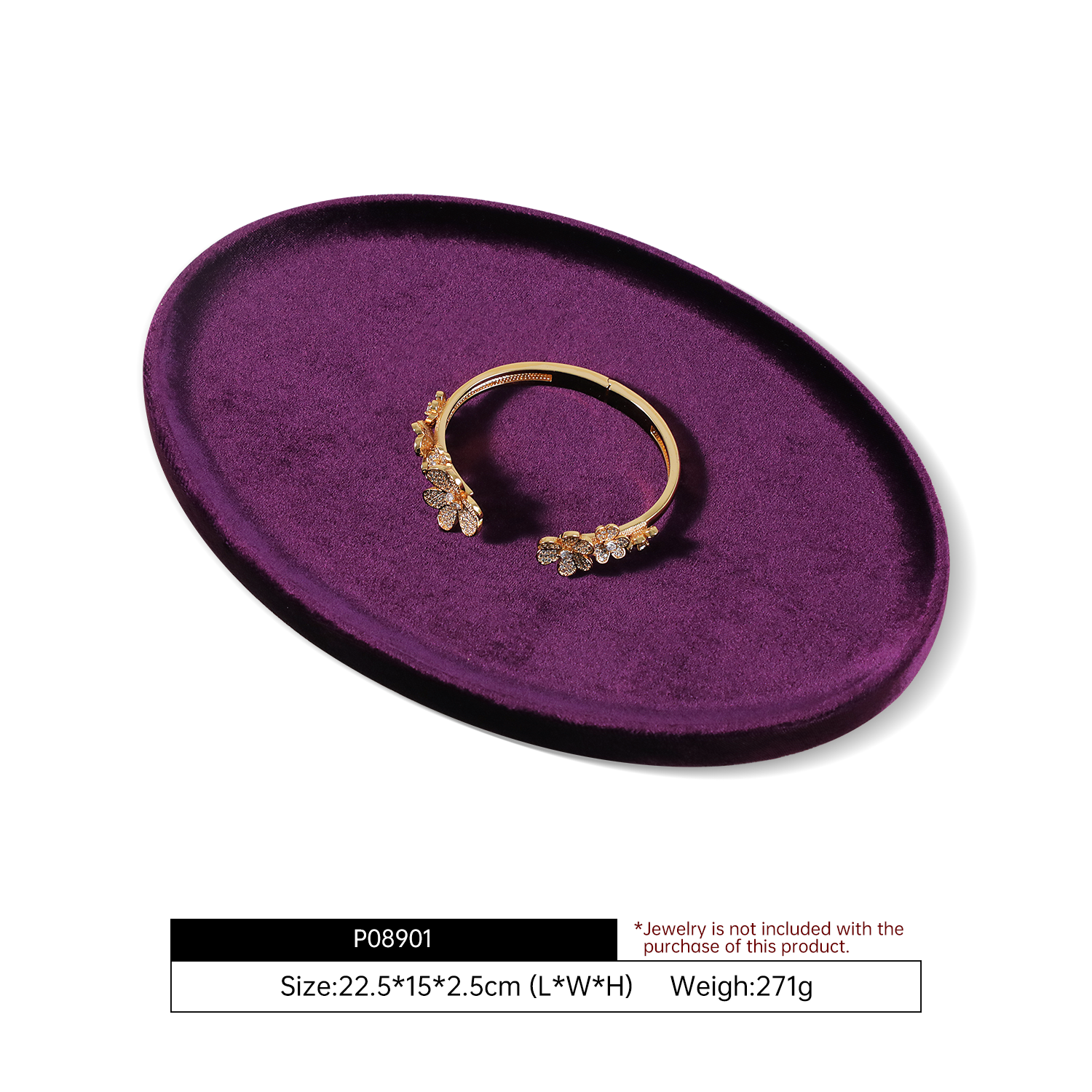 Yinbeini Premium Soft Velvet Jewelry Display Tray Irregular Countertop Organizer for Rings Earrings Suitable for Retail Boutique Vanity Dresser P089