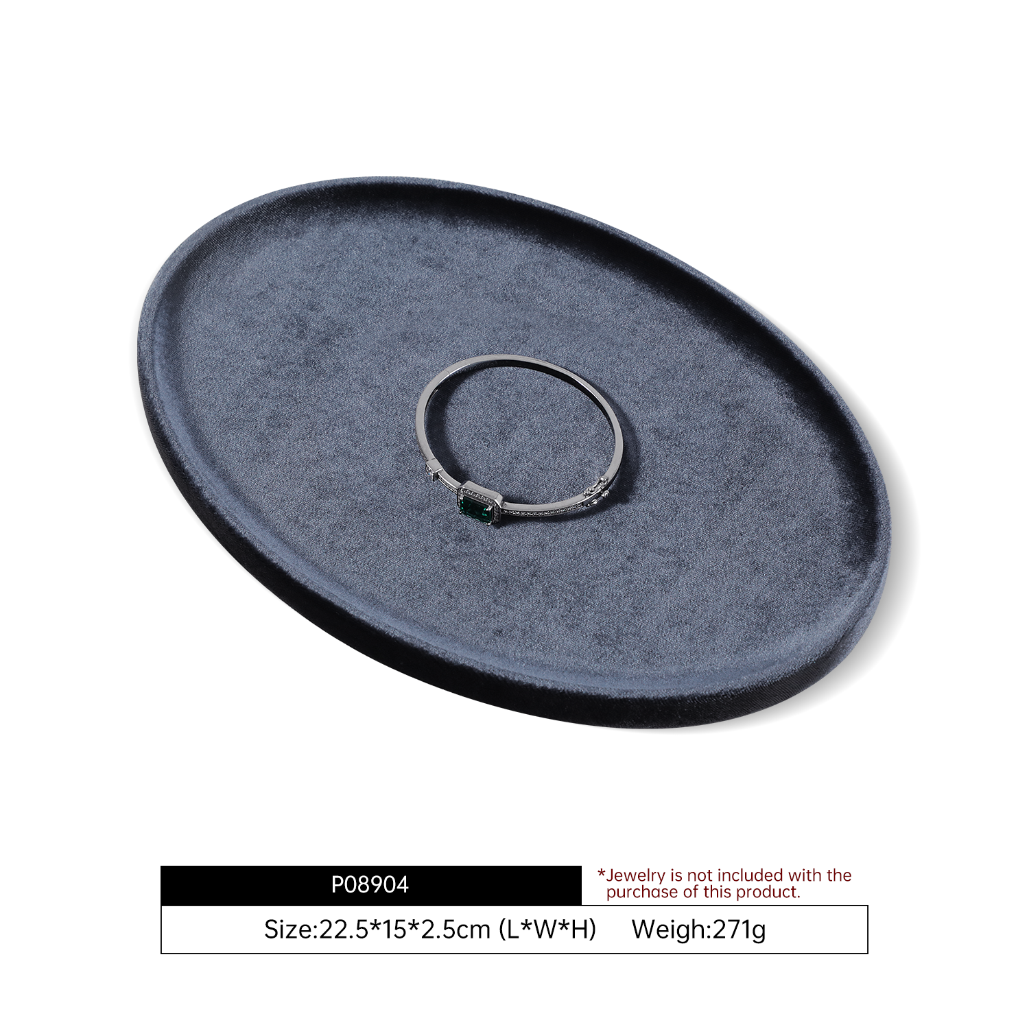 Yinbeini Premium Soft Velvet Jewelry Display Tray Irregular Countertop Organizer for Rings Earrings Suitable for Retail Boutique Vanity Dresser P089