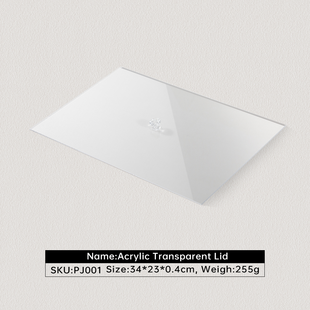Yinbeini Transparent Dustproof Acrylic Cover for Jewelry Storage Desktop Organizer Display Box and Bracelet Flip Cover PJ001