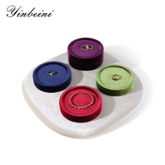 Yinbeini Velvet  Bracelet  Bracelet Organizer Tray  Small Round Jewelry Jewelry Display Tray Showcase Props jeweler counter jewelry counter TB00401
