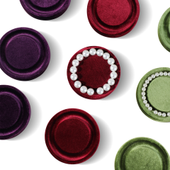 Yinbeini Velvet Bracelet Bangle Organizer Tray Jewelry Display Tray Small Round Jewelry Showcase Props jewelry counter jeweler counter TB00402