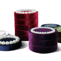 Yinbeini Velvet Bracelet Bangle Organizer Tray Jewelry Display Tray Small Round Jewelry Showcase Props jewelry counter jeweler counter TB00402