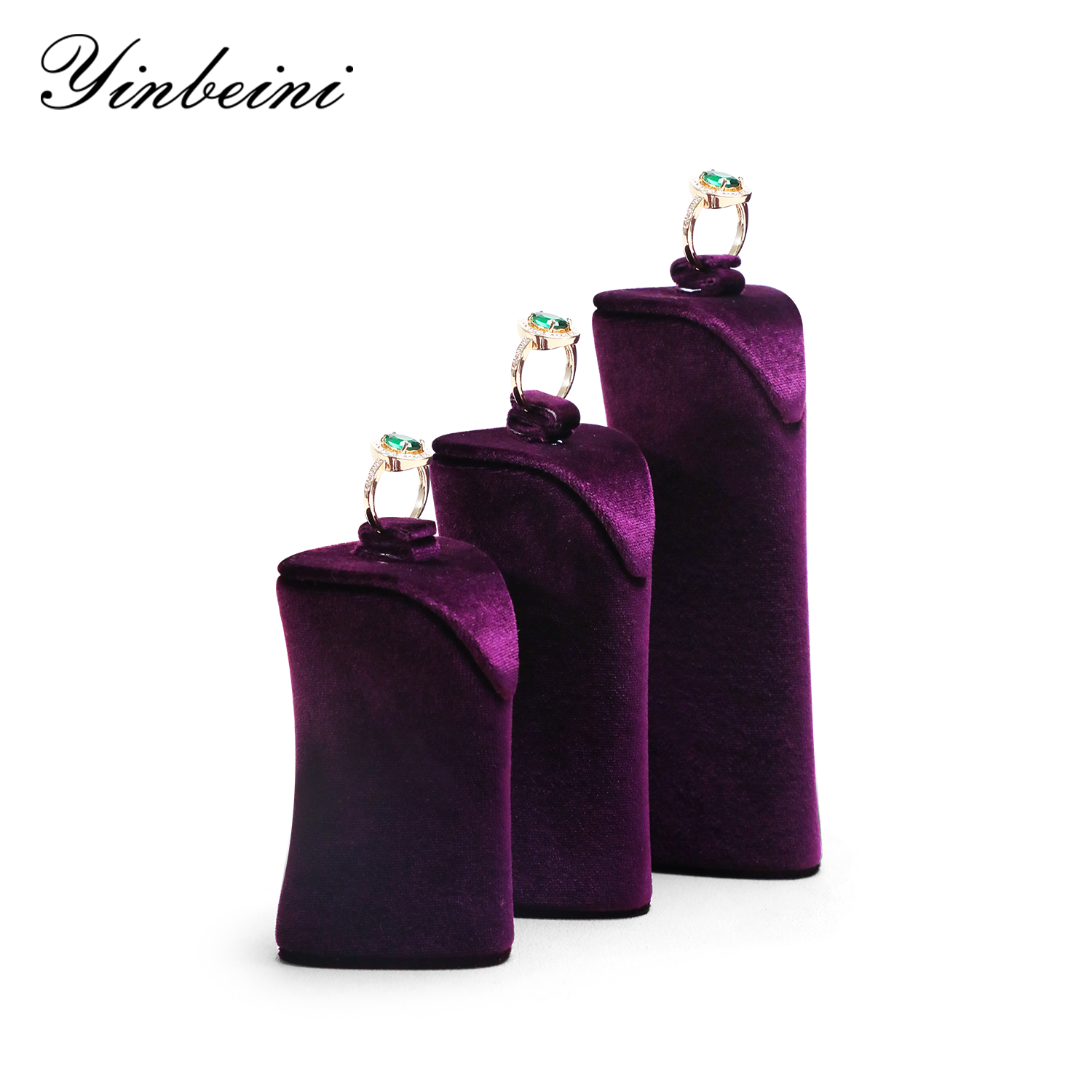 Yinbeini Multi Functional Purple Velvet Jewelry Display Kit for Rings Earrings Necklaces and Bracelets Ideal for Home Organization TB052