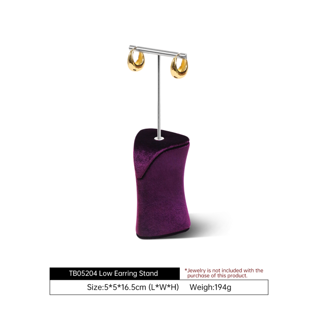 Yinbeini Multi Functional Purple Velvet Jewelry Display Kit for Rings Earrings Necklaces and Bracelets Ideal for Home Organization TB052