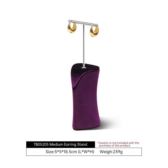 Yinbeini Multi Functional Purple Velvet Jewelry Display Kit for Rings Earrings Necklaces and Bracelets Ideal for Home Organization TB052