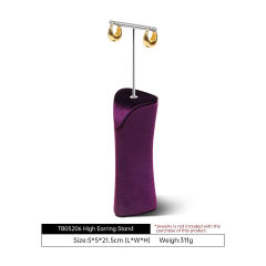Yinbeini Multi Functional Purple Velvet Jewelry Display Kit for Rings Earrings Necklaces and Bracelets Ideal for Home Organization TB052