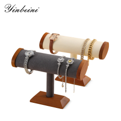 Yinbeini Solid wood suede metal jewelry rack bracelet display bracelet rack jewelry display rack watch display rack jeweler counter jewelry counter