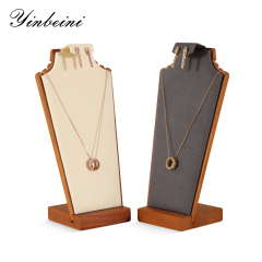Yinbeini Solid Wooden Necklace Mannequin Stand Earrings Holder Pendant Display Rack Jewelry Organizer jeweler counter jewelry counter