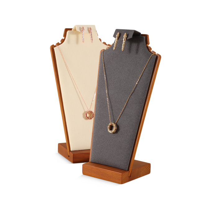 Yinbeini Solid Wooden Necklace Mannequin Stand Earrings Holder Pendant Display Rack Jewelry Organizer jeweler counter jewelry counter